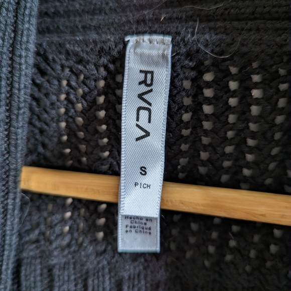 RVCA Knit Black & Heather Grey Cardigan | Autumn Cardi | Fall Vibes | Small - Picture 6 of 11